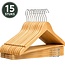 15 Houten Kledinghangers - Naturel