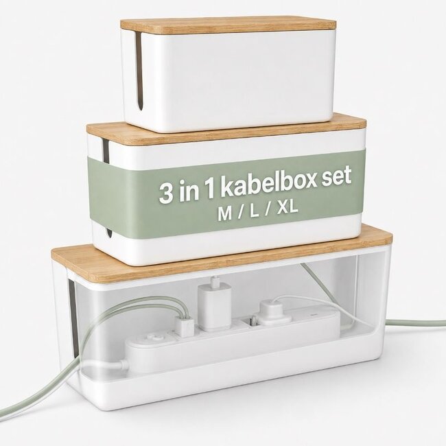Kabelbox Wit - 3-delig