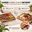 Ceruzo Acacia Wooden Cutting Board 38x25x2.5 cm - with Juice Groove and Handles