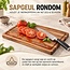 Ceruzo Acacia Wooden Cutting Board 38x25x2.5 cm - with Juice Groove and Handles
