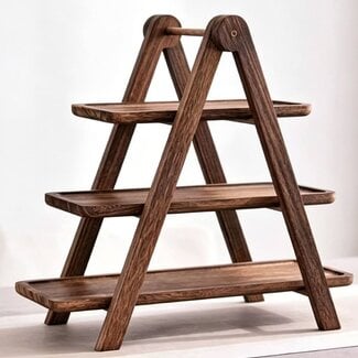 Ceruzo Serveerrek Hout - 3 Laags - 40 cm
