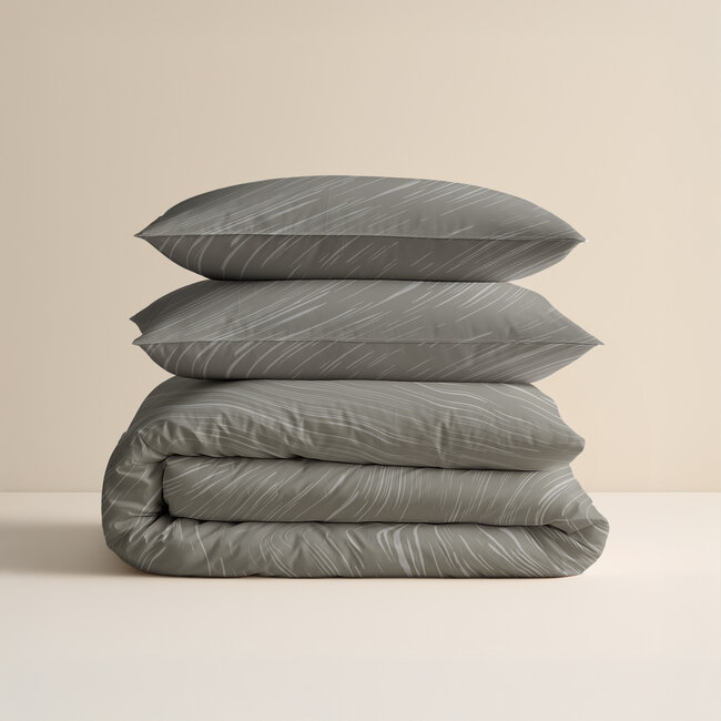 Sleeptime Sanftes Steingrau 200 × 200/220 - Bettbezug