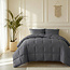 Alles-in-één Lazy dekbed percale antraciet 200 x 220