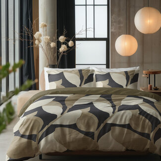 Sleeptime Grafische Tuin Antraciet 200 x 200/220