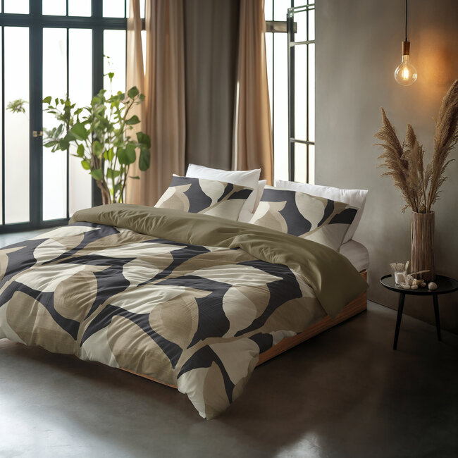Sleeptime Graphic Garden Bettwäsche - Anthrazit - 200 × 200/220 cm