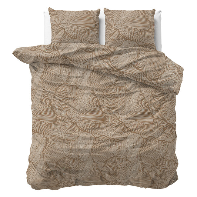 Sleeptime Amber Bettbezug - Beige/Braun - 200 × 200/220 cm