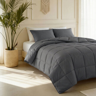 Primaviera Deluxe All-in-One Lazy kussenslopen 2-pack percale antraciet 60 x 70 cm