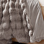 Primaviera Deluxe Pom Rabbit Fur Wohndecke - Taupe/Rosa - 150 × 200 cm