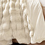 Primaviera Deluxe Pom rabbit fur plaid beige 150 × 200