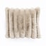 Primaviera Deluxe Rib Kaninchenfellimitat-Zierkissen - Sand, 50 × 50 cm
