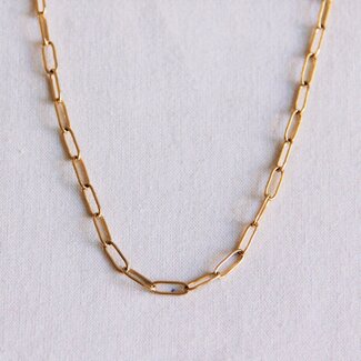 Stainless steel d-chain necklace
