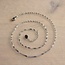 Small twisted necklace in stainless steel - silver