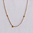 Stainless steel fine necklace with 3 mini hearts - gold