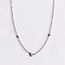 FW269 Feine Edelstahlkette mit 3 kleinen Herzen - Silber