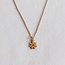 SS211 feine Edelstahl-Halskette mit Mini-Blume - Gold