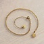 SS211 - stainless steel fine chain with mini flower - gold