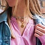 SS211 feine Edelstahl-Halskette mit Mini-Blume - Gold