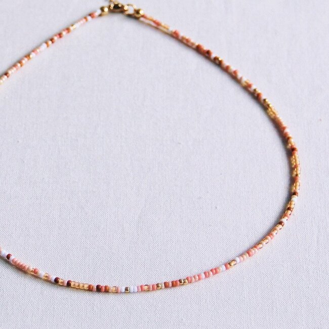 Perlenkette - Nude-Mix