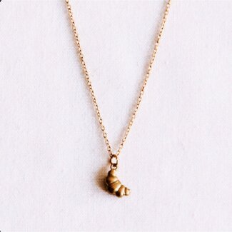 Koning Bamboe Delicate Necklace with Mini Croissant