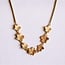 Koning Bamboe Short Stainless Steel Necklace 'Flowers'