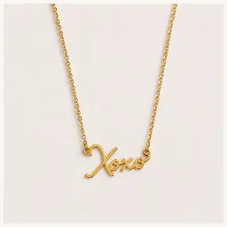 Koning Bamboe Feine Halskette 'Xoxo'