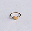 Koning Bamboe Minimalistischer Edelstahlring mit Herz - Gold