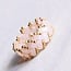 Koning Bamboe Tila Bead ring - light pink/gold