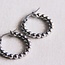 Koning Bamboe EA505.2 Edelstahl-Creole mit Kugeln - 20 mm - Silberfarben