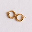 Koning Bamboe EA504 Edelstahl-Kreolen mit Kugeldesign - 14 mm - Gold