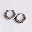 Koning Bamboe Breite Edelstahl-Kreolen - 19 mm - Silber