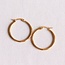Koning Bamboe Stainless steel hoop earrings 30 mm "basic" - gold