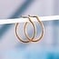 Koning Bamboe Basic Edelstahl-Creolen - 30 mm - Gold