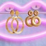Statement oorbel grote ovale ring - goud