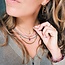 Koning Bamboe SS300 Edelstahl-Creole mit 3 Ringen - Goldfarben