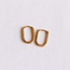 Koning Bamboe EA554 Ovale Edelstahl-Creole Basic - 16 mm - Goldfarben