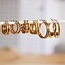 Koning Bamboe EA562 ovale Basic-Edelstahl-Kreolen - 21 mm - Gold