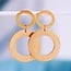 Statement oorbel grote ronde ring 'mat' - goud