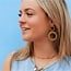 Statement oorbel grote ronde ring 'mat' - goud
