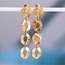 Koning Bamboe Long oval "Bold" statement earrings