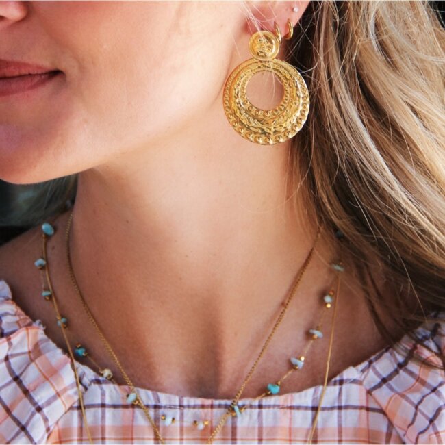 Koning Bamboe Statement-Ohrringe 'Boho Gipsy'