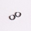 Koning Bamboe Stainless steel hoop earrings 10 mm "balls" - silver