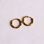 Koning Bamboe Stainless steel hoop earrings 14 mm "turned" - gold