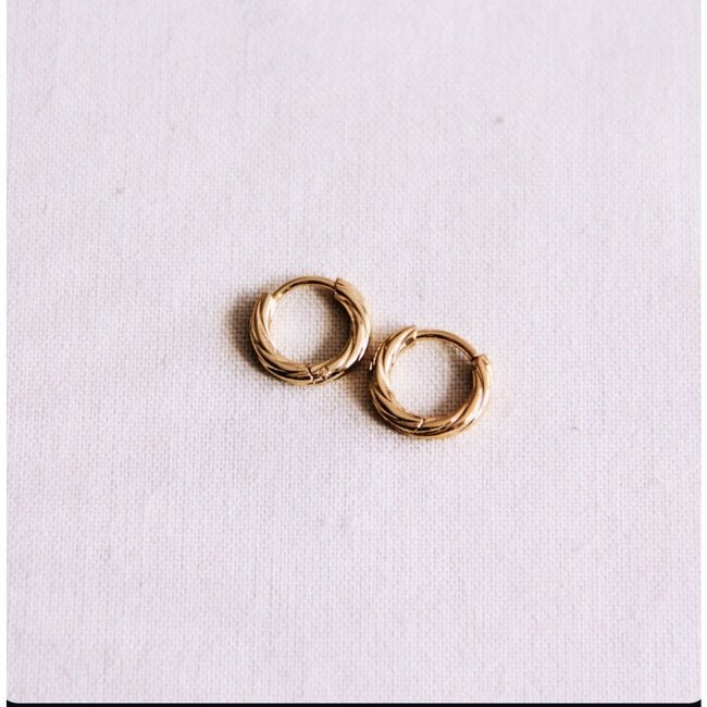 RVS ring 10mm "TURNED" - goud
