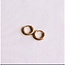 Koning Bamboe Stainless steel hoop earrings 10 mm "TURNED" - gold