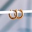 Koning Bamboe EA516 Breite Edelstahl-Creolen - 16 mm - Gold