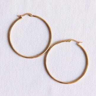 Koning Bamboe RVS creol 50mm 'basic' - goud