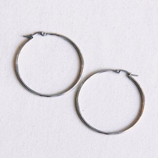 Koning Bamboe RVS creol 50mm 'basic' - zilver
