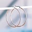 Koning Bamboe Basic Edelstahl-Creolen - 50 mm - Silber