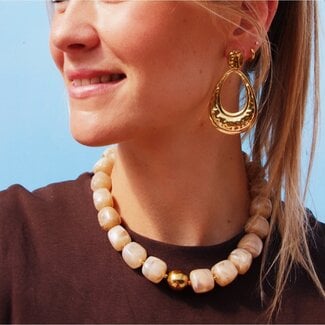 Koning Bamboe Verklaring Earring Vervaardigde druppel