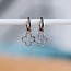 Koning Bamboe Stainless steel earrings with open clover - silver